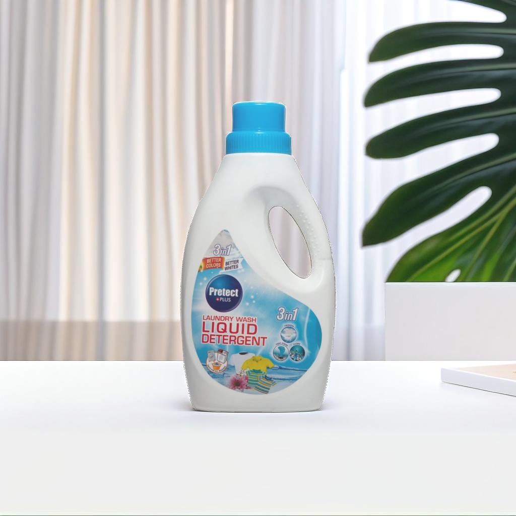 Pretect Plus Laundry Liquid Detergent 1000ml – Tough on Stains, Gentle on Clothes